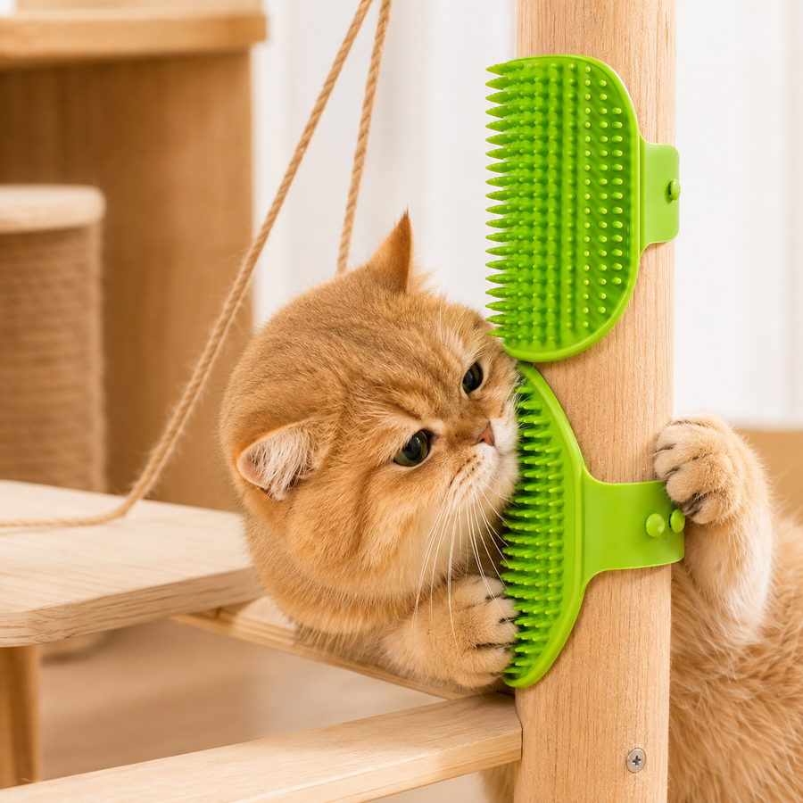 Chat qui se frotte sur la brosse ZéroPoil